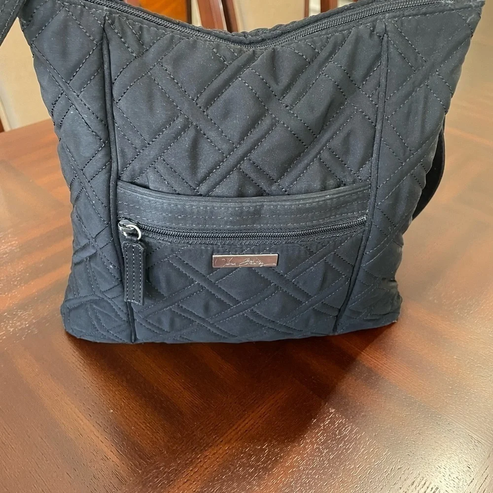 Vera Bradly women’s black quilted Cross body shoulder Bag with Adjustable strap